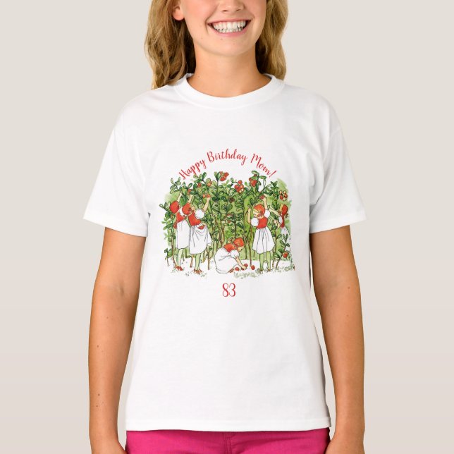 Camiseta Elsa Beskow Cute Strawberry Girl (Frente)