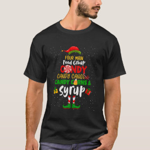 Camiseta Elves Four Main Comidas Groups Candy Candi Christm