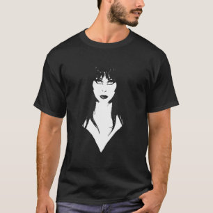 Camiseta Elvira - Senhora do branco escuro e do fundo