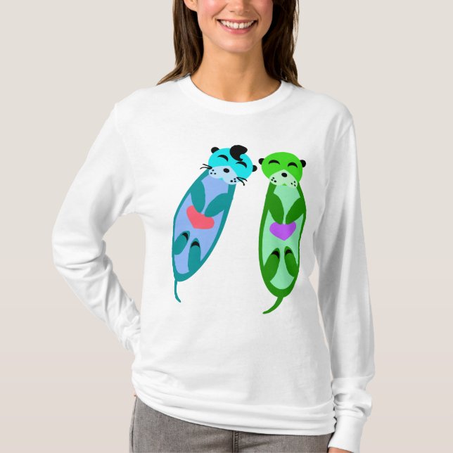 Camiseta Elvis Otter e Amigo com Corações #2 (Frente)