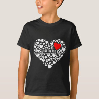 Camiseta Em 100 Doenças Cardíacas Congênitas Guerreiras Inf