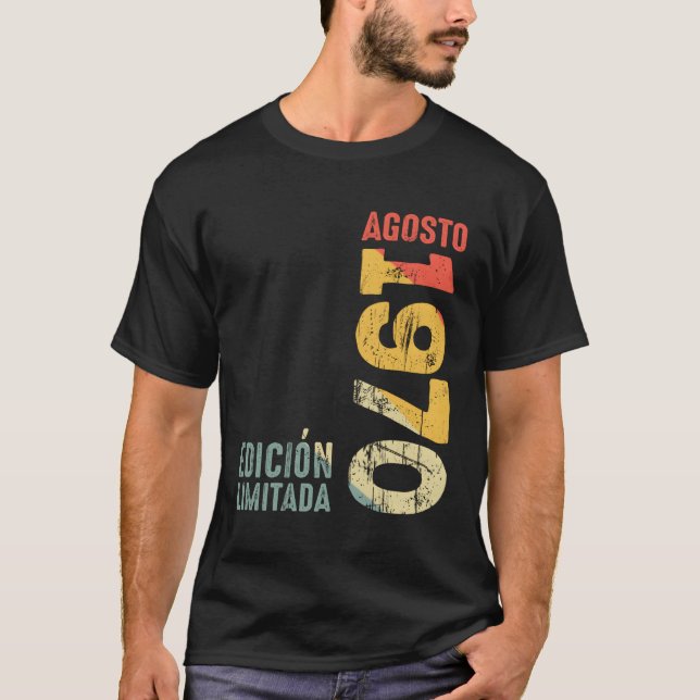 Camiseta Em 1970 de agosto de 1970 1970 1970 (Frente)