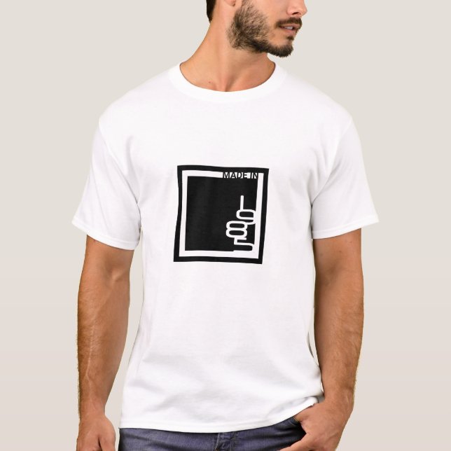 Camiseta "Em 1985" quadrado minimalista feito (Frente)