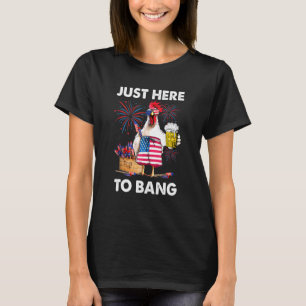 Camiseta Em 4 De Julho, Aqui Para Bater A Abelha De Frango