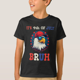 Camiseta Em 4 De Julho Bruh Bald Eagle Patriótico Americano