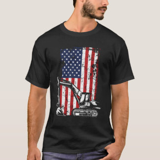Camiseta Em 4 De Julho, Construção De Bandeira Americana Ba