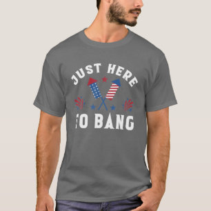 Camiseta Em 4 De Julho De 4 De Julho Eu Estou Aqui Para Ban