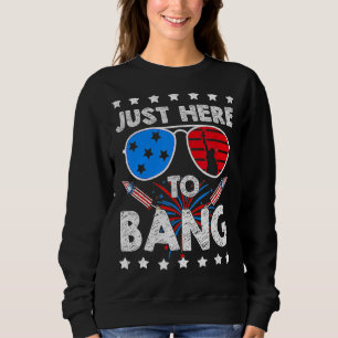 Camiseta Em 4 de julho, estou aqui para bater na bandeira a