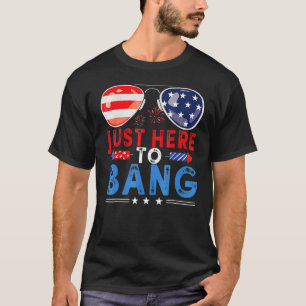 Camiseta Em 4 de julho, estou aqui para bater na bandeira a