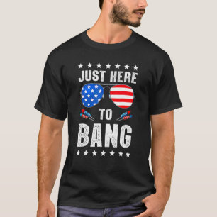 Camiseta Em 4 de julho, estou aqui para bater na bandeira a