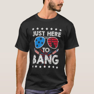Camiseta Em 4 de julho, estou aqui para bater na bandeira a