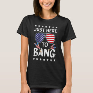 Camiseta Em 4 de julho, estou aqui para bater na bandeira a
