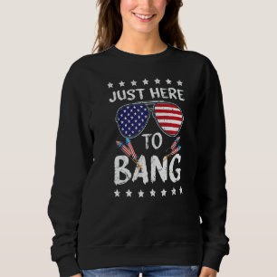 Camiseta Em 4 de julho, estou aqui para bater na bandeira a