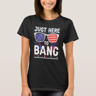 Camiseta Em 4 De Julho Eu Estou Aqui Para Bater A Bandeira 
