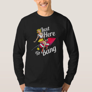 Camiseta Em 4 De Julho Eu Estou Aqui Para Bater A Bandeira 