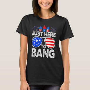 Camiseta Em 4 De Julho Só Aqui Para Bater A Bandeira Dos Eu