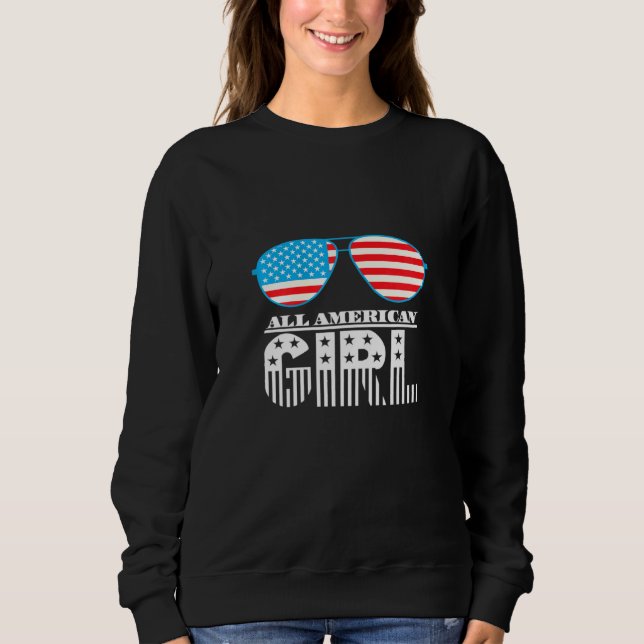 Camiseta Em 4 De Julho, Todos Os Óculos De Sol Americanos U (Frente)