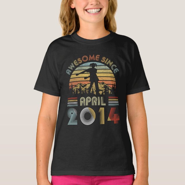 Camiseta Em abril de 2014 o 5o Floss da menina do (Frente)