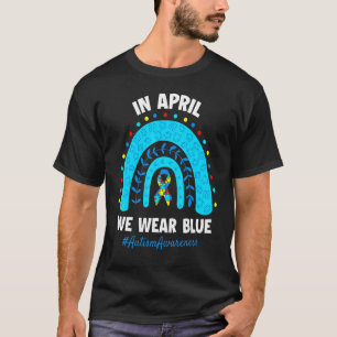 Camiseta Em abril usamos azul amor ao espectro do autismo 1