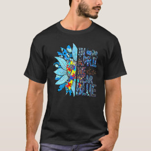 Camiseta Em Abril Usamos Azul Conscientização do Autismo Ed