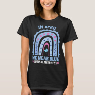 Camiseta Em Abril Usamos Azul Mês da Conscientização do Aut