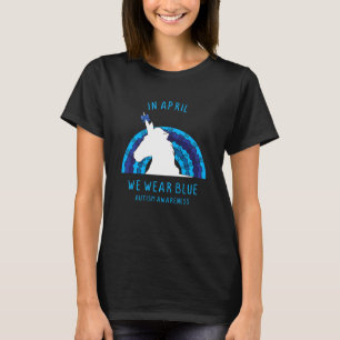 Camiseta Em Abril Usamos Azul Unicórnio Autismo Conscientiz
