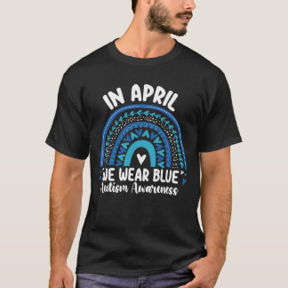 Camiseta Em abril, Vestimos a consciência do Autismo Azul A