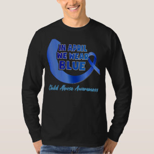 Camiseta Em abril, Vestimos a Prevenção do Abuso de Criança