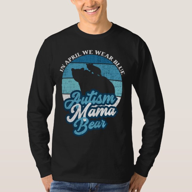 Camiseta Em abril Vestimos Autismo Azul Autismo Autismo Aut (Frente)