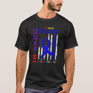 Camiseta Em Abril, Vestimos Azul Para Sensibilizar O Autism