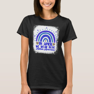 Camiseta Em abril Vestimos Blue Autism Awarness Quebra-cabe