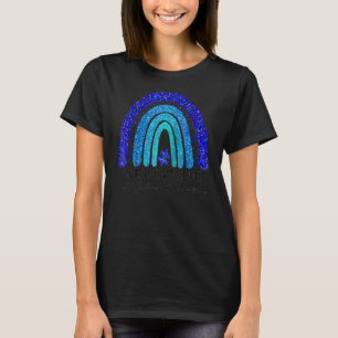 Camiseta Em abril Vestimos Blue Autism Rainbow Awarness Mon