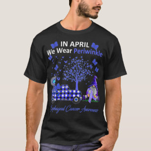 Camiseta Em abril, Vestimos O Cancer Esofágico Periwinkle A