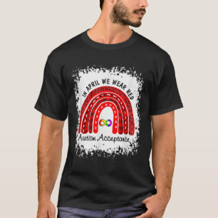 Camiseta Em abril, Vista Red Em Vez De Autismo Aceitação