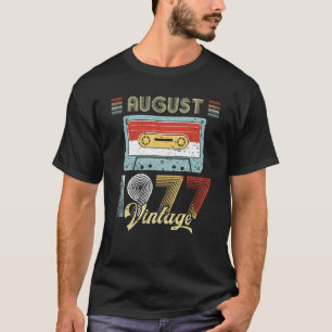 Camiseta Em agosto de 1977 cassete de banda magnética do