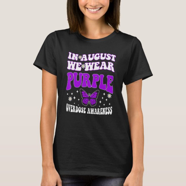Camiseta Em agosto Vestimos Awarenes de Sobredosagem do Arc (Frente)