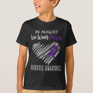 Camiseta Em agosto, Vestimos o Mês de Sensibilização para a