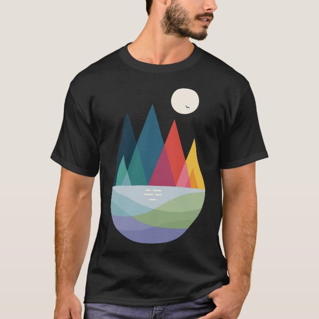 Camiseta Em algum lugar garota garota (Frente)