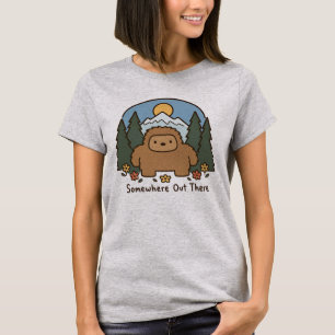 Camiseta Em algum lugar lá fora Kawaii Pé Grande Montanha