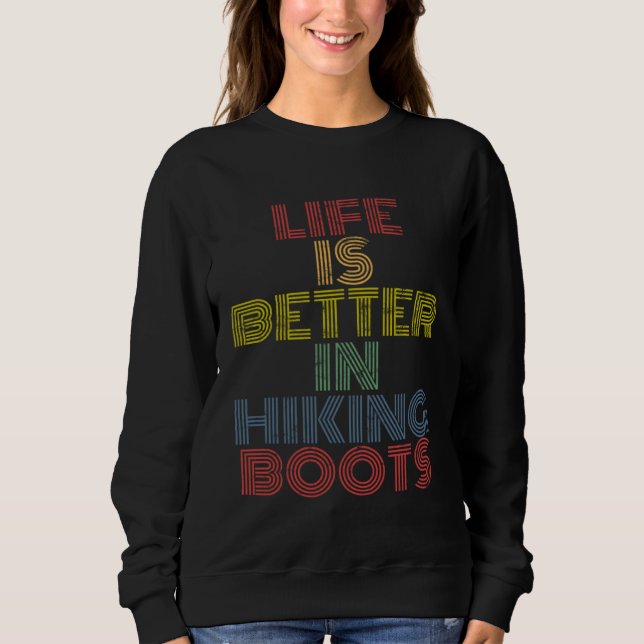 Camiseta Em Botas de caminhada acampamento montanhas retrô  (Frente)