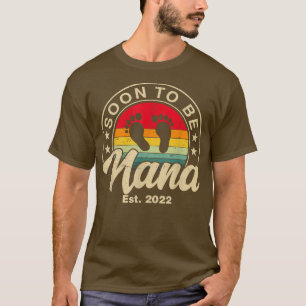 Camiseta Em Breve, Nana, 2022 Mulheres Vintage Primeira Vez