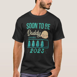 Camiseta Em Breve Pai 2023 Carregando Frasco De Leite Bebê