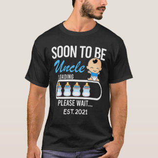 Camiseta Em Breve Para Ser Tio Carregando Por Favor Esperem
