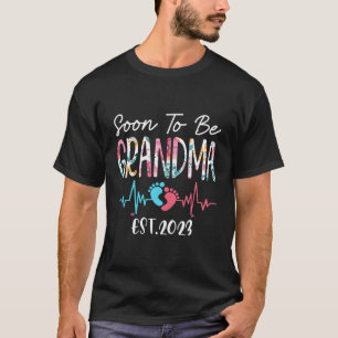 Camiseta Em Breve Ser Avó 2023 Dia de as mães Pela Primeira