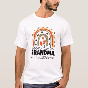 Camiseta Em Breve Ser Avó Est 2022 Dia de as mães Engraçado