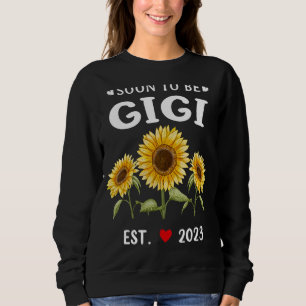 Camiseta Em Breve Ser Gigi 2023 Dia de as mães De Girassol