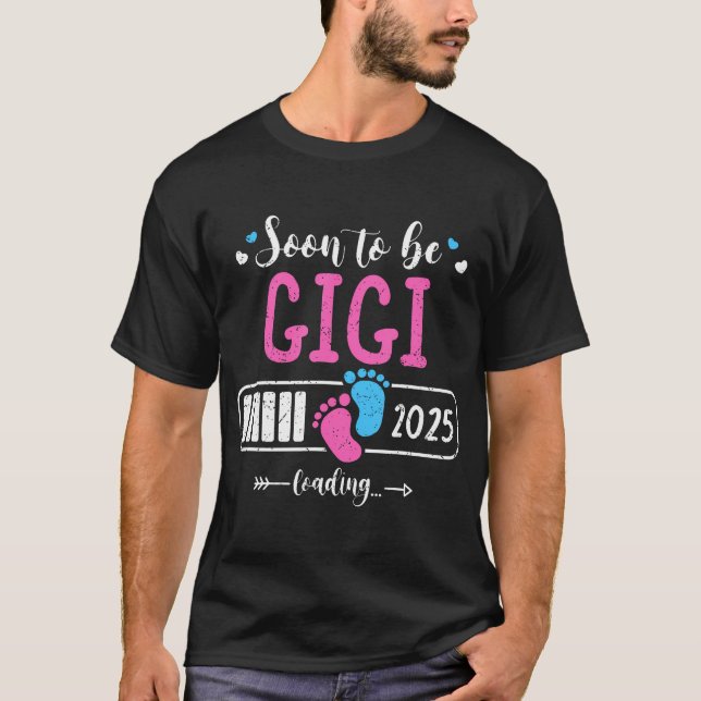 Camiseta Em Breve Ser Gigi 2025 Carregando Dia-Mãe 2025 (Frente)
