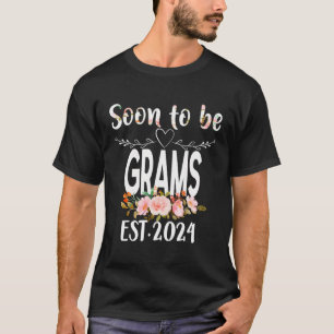 Camiseta Em Breve Ser Grams Est2024 Correspondendo À Gravid