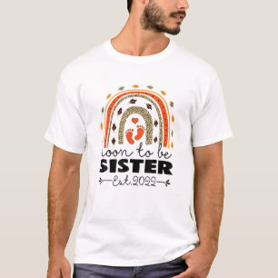 Camiseta Em Breve Ser Irmã Est 2022 Dia de as mães Engraçad