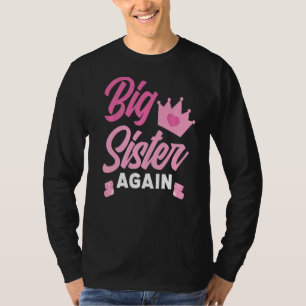 Camiseta Em Breve Ser Irmã Nova Irmã Grande Irmã.